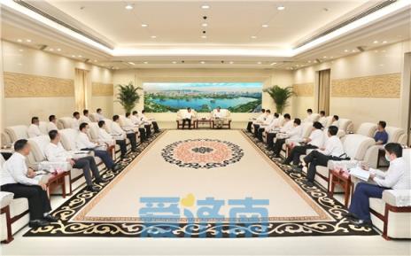 刘强于海田会见中建集团党组副书记、总经理张兆祥一行